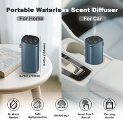 A Aroma Diary waterless diffuser on a desk to create a calm workspace.