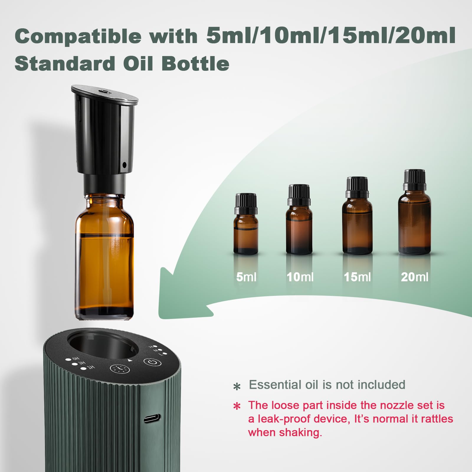Aroma Diary rechargeable diffuser frees you from cords during travel.
