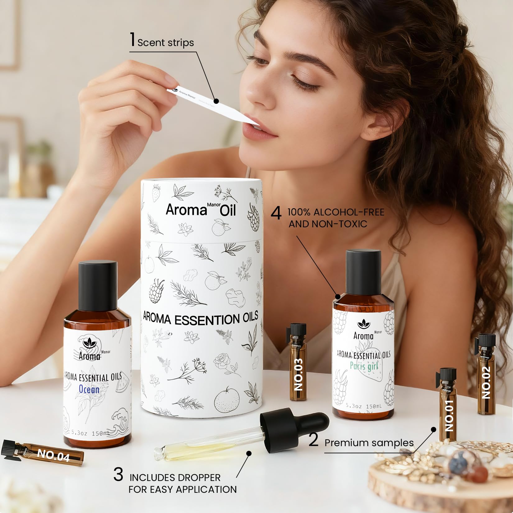 A Aroma Manor premium diffuser oil supports quick, even diffusion in diffusers.