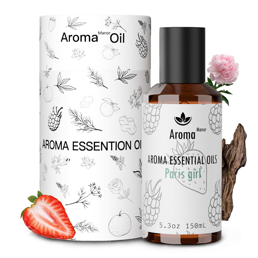 Aroma Manor Paris Girl bottle closeup illustrating premium diffuser use