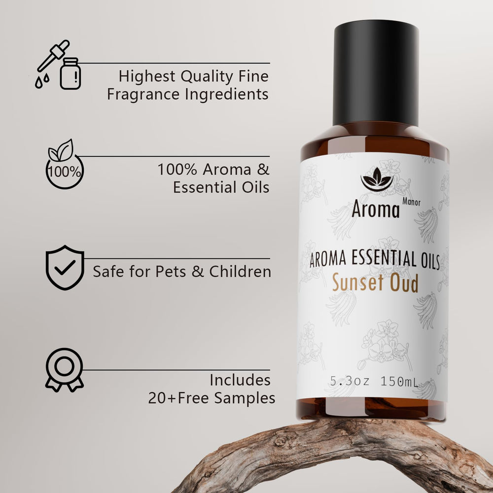 Sunset Oud amber-cedarwood-vetiver base anchors the scent in earthiness