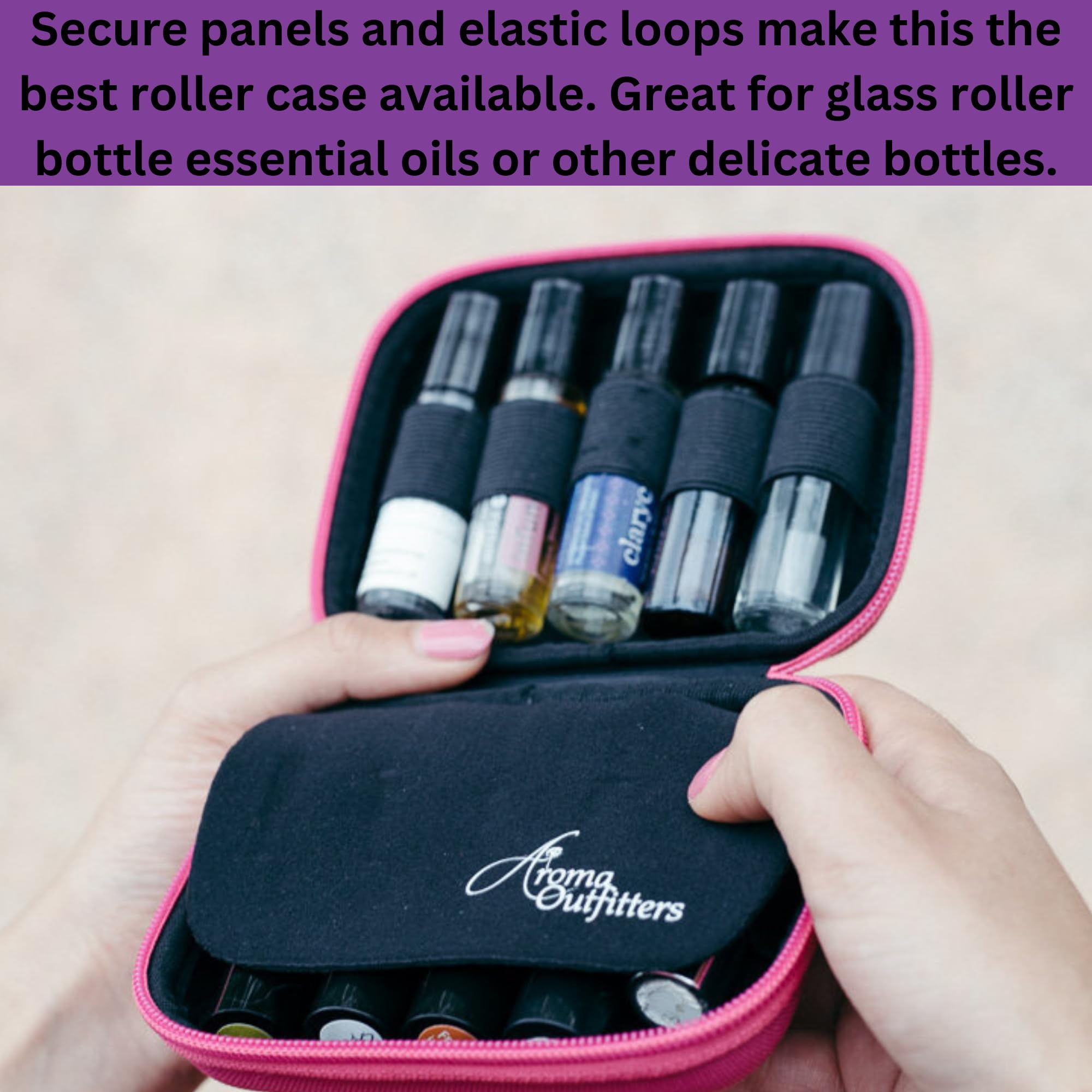 Aroma Outfitters case fits purse or backpack for on-the-go essential oils.