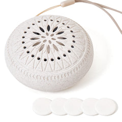 Aroma Promise portable mini diffuser with travel case for on-the-go scent comfort.