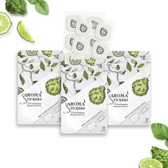 AROMA STICKERS Bergamot patch on mask delivers a refreshing citrus scent for quick mood lift