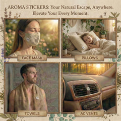 AROMA STICKERS Spearmint patch on a pillow for relaxed ambiance
