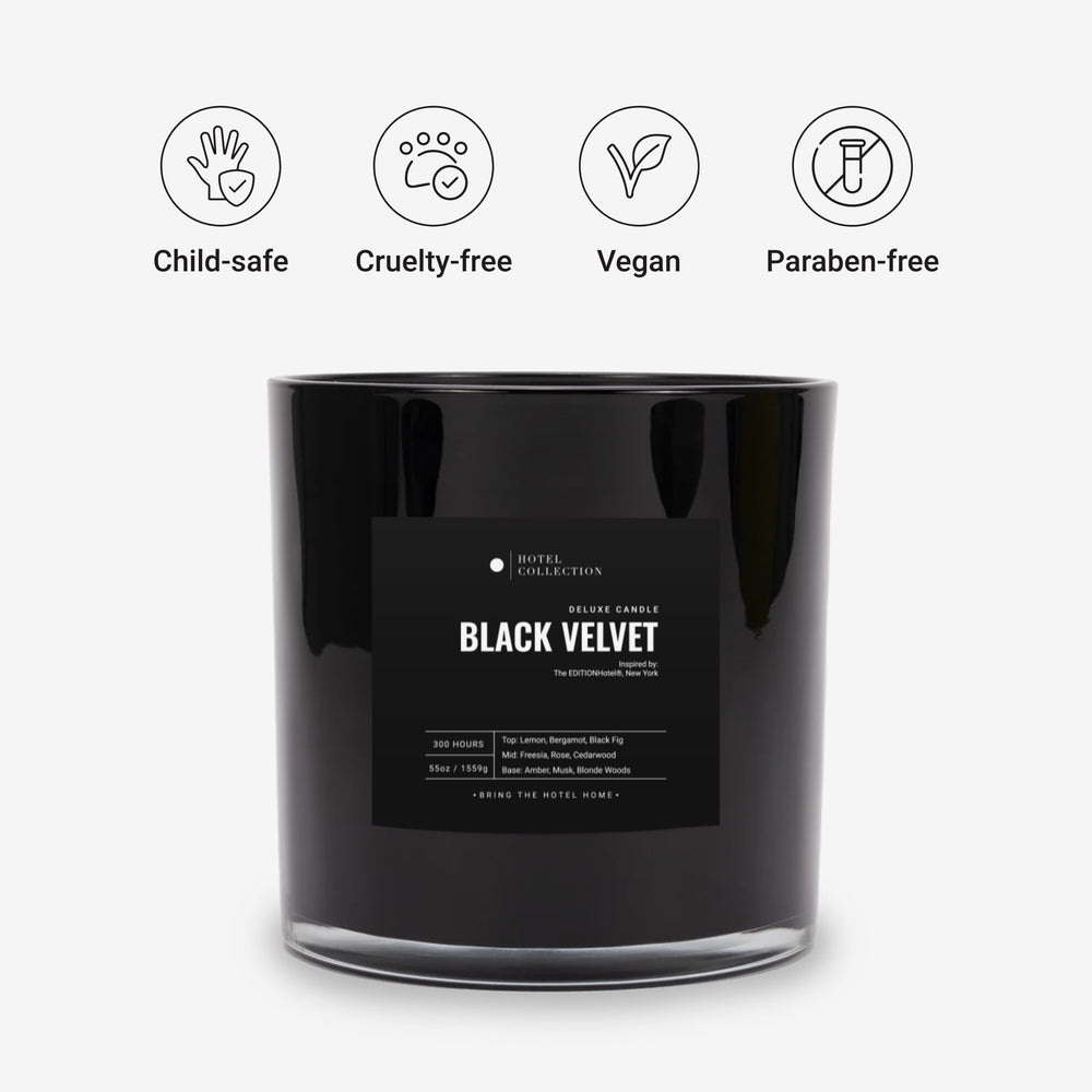 Aroma360 black-velvet-candle-closeup-wax-texture shows premium quality.