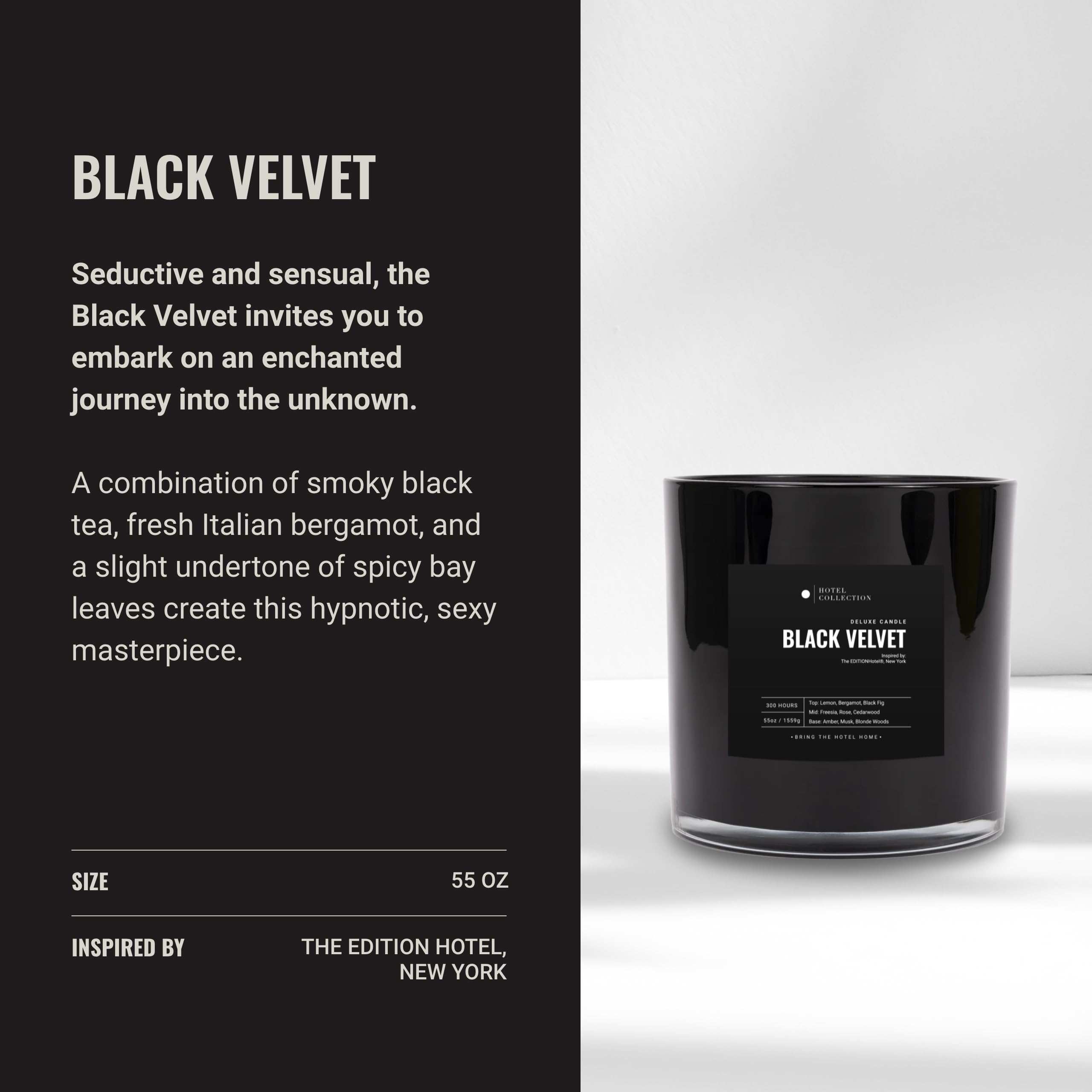 Aroma360 Black Velvet candle flame and scent visual for elegant ambience.