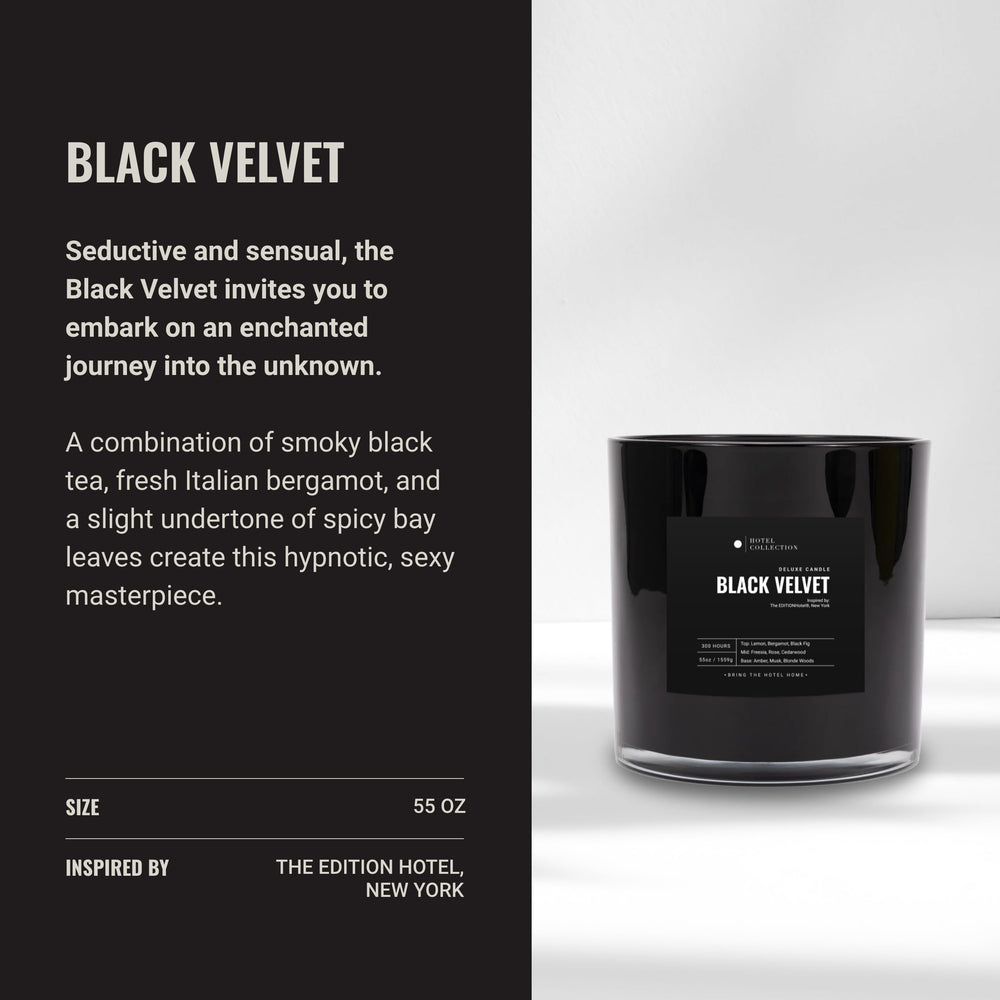 Aroma360 Black Velvet candle flame and scent visual for elegant ambience.