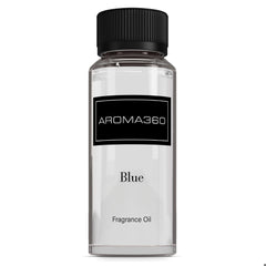 Aroma360 Blue Diffuser Oil Blend bottle delivers a lasting luxury scent.
