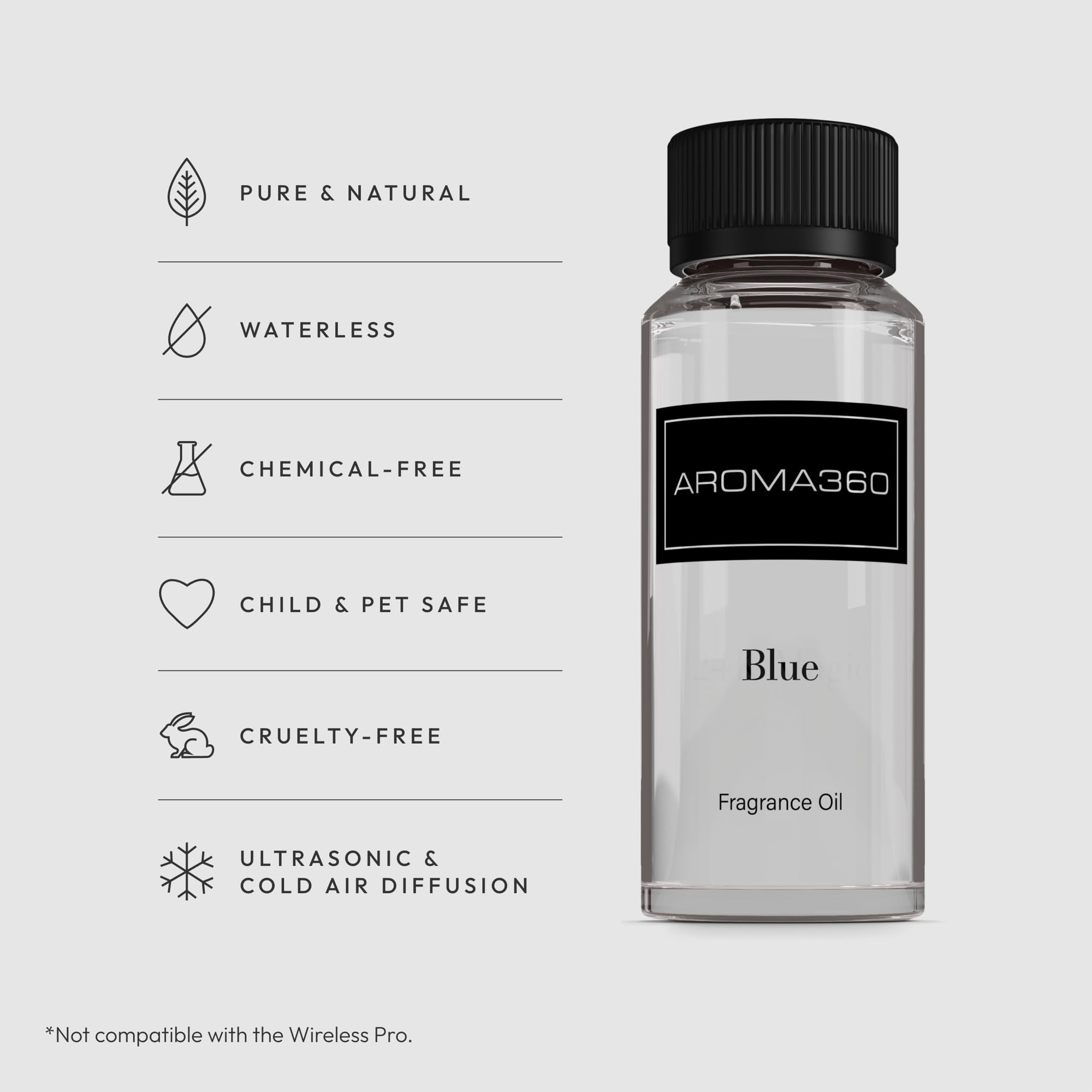 Aroma360 Blue Diffuser Oil Blend reed diffuser sticks provide continuous fragrance.