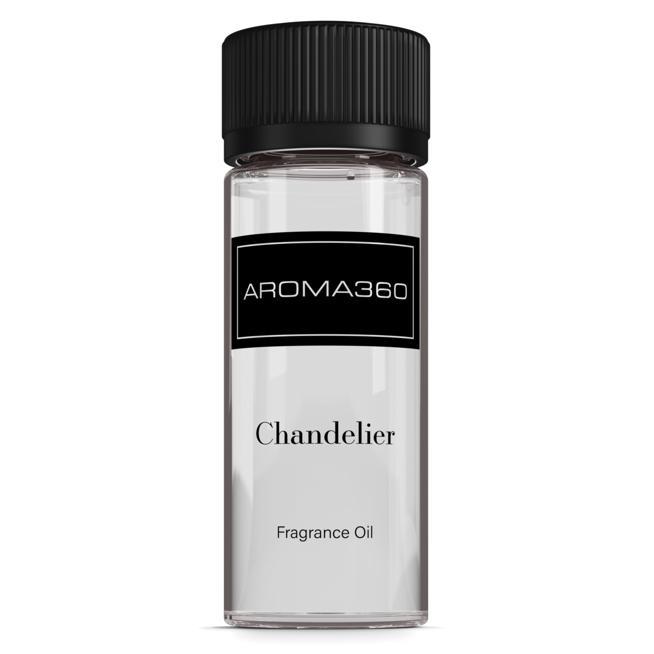 Aroma360 Chandelier bottle pour shows premium packaging and diffusion for refined scent
