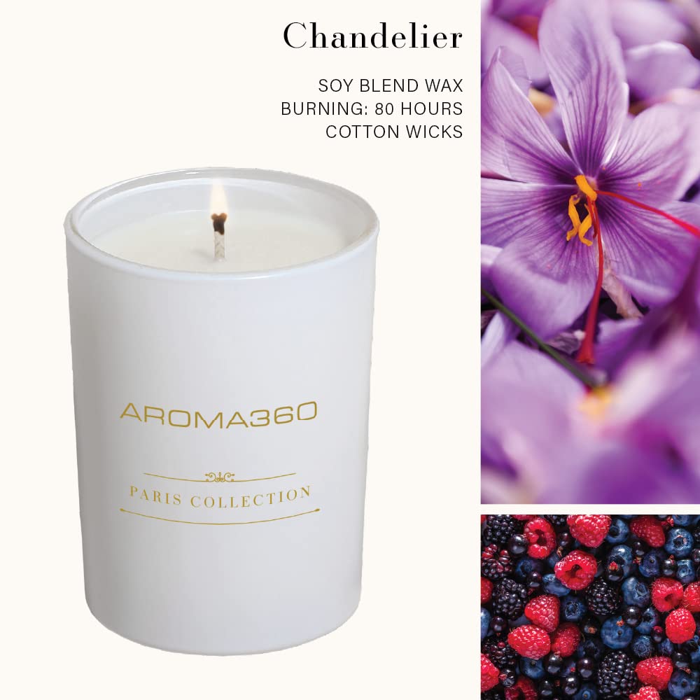 Aroma360 chandelier paris trio burn time up to eighty hours