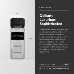Aroma360 Chandelier scent notes highlight bergamot, sandalwood and saffron for vibrant ambiance