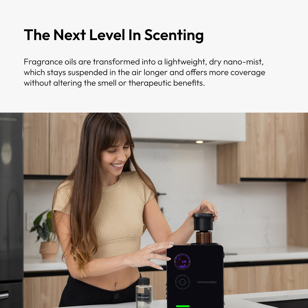 Aroma360 DaVinci360 fragrance compartment lock showing tamper-resistant operation.