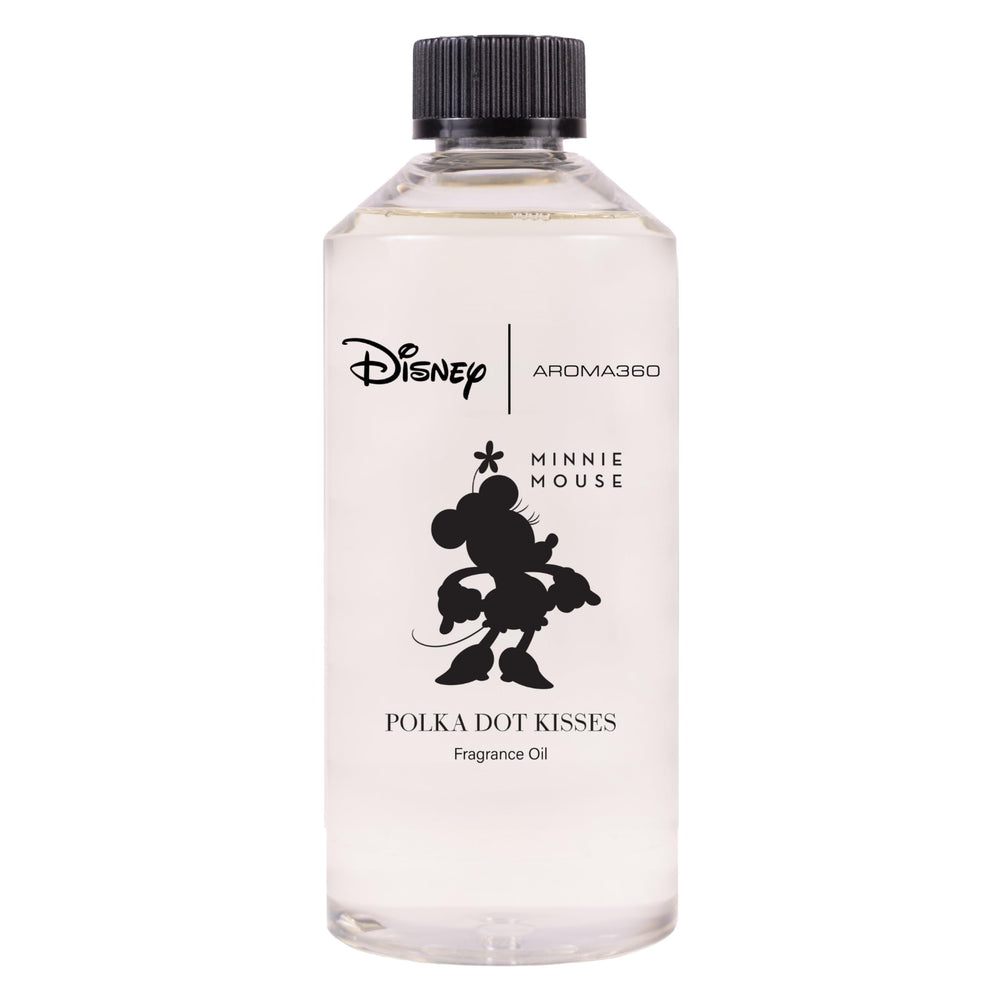 Aroma360 Disney Polka Dot Kisses bottle shows refined home fragrance for ambiance