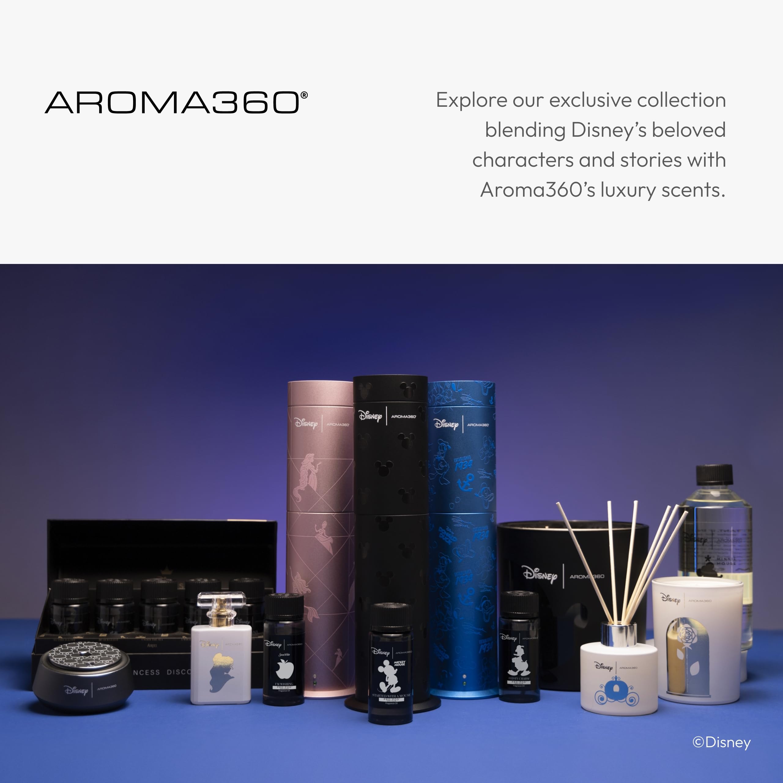 Office desk setup with Aroma360 diffuser, highlighting silent operation.