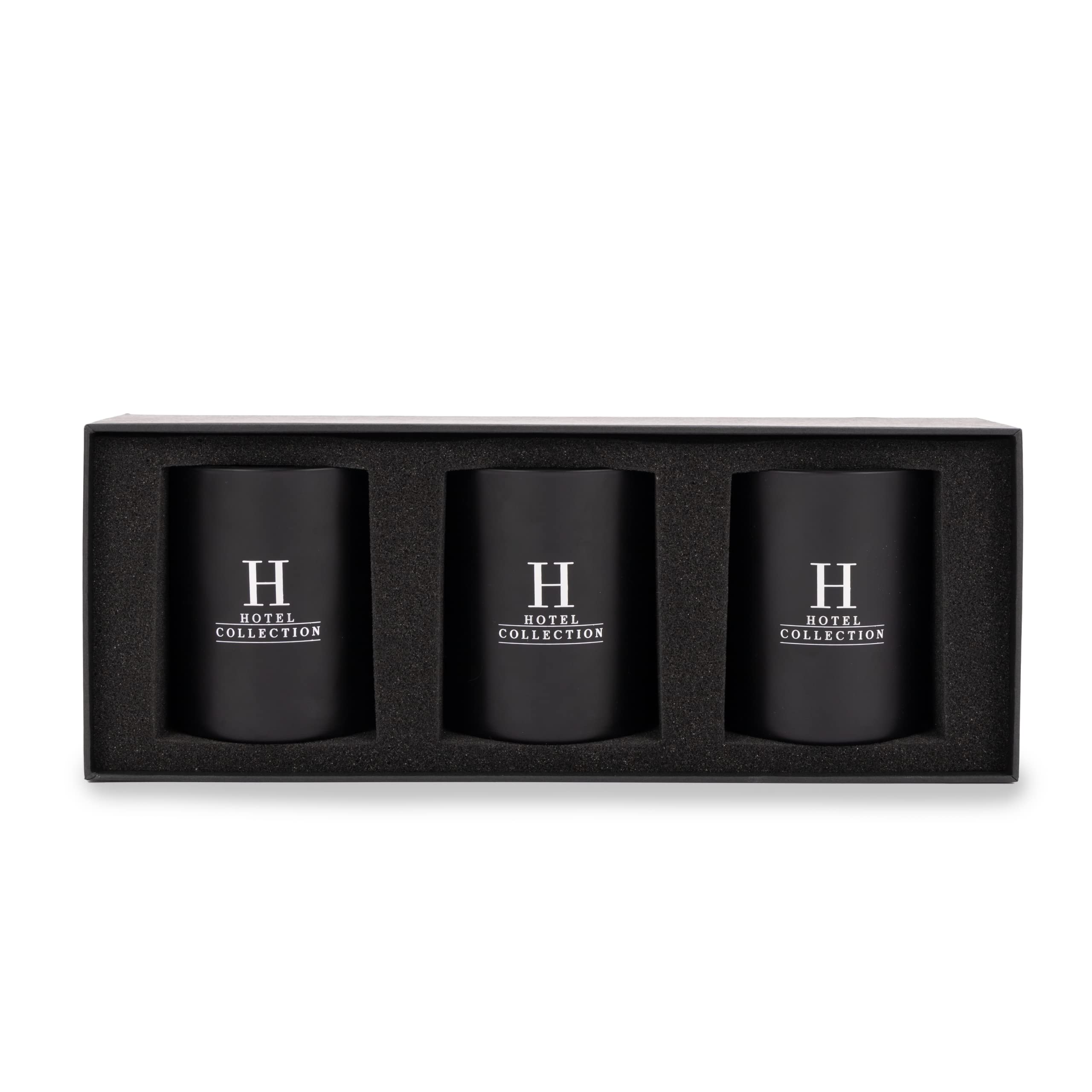 Aroma360 Hotel Collection Candle Trio Black Velvet pour creates an elegant hotel-inspired ambiance.