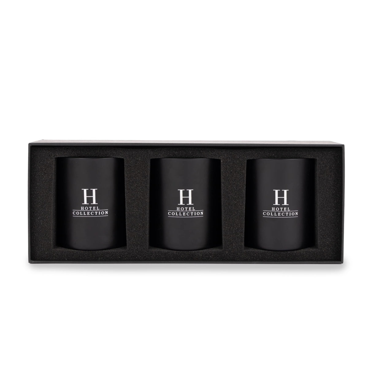 Aroma360 Hotel Collection Candle Trio Black Velvet pour creates an elegant hotel-inspired ambiance.
