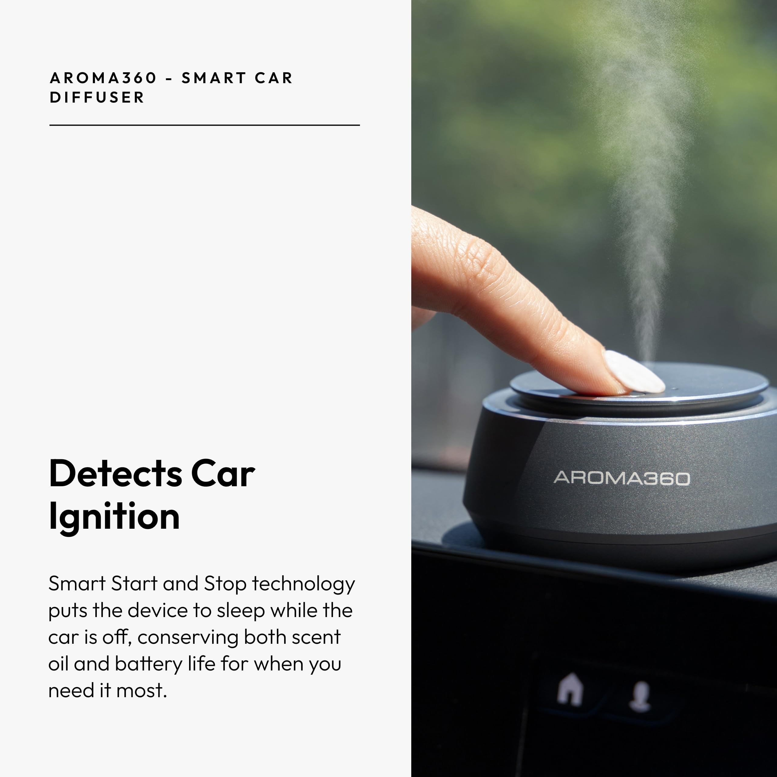 Aroma360 Hotel Collection fragrances provide customizable mood enhancement in the car.