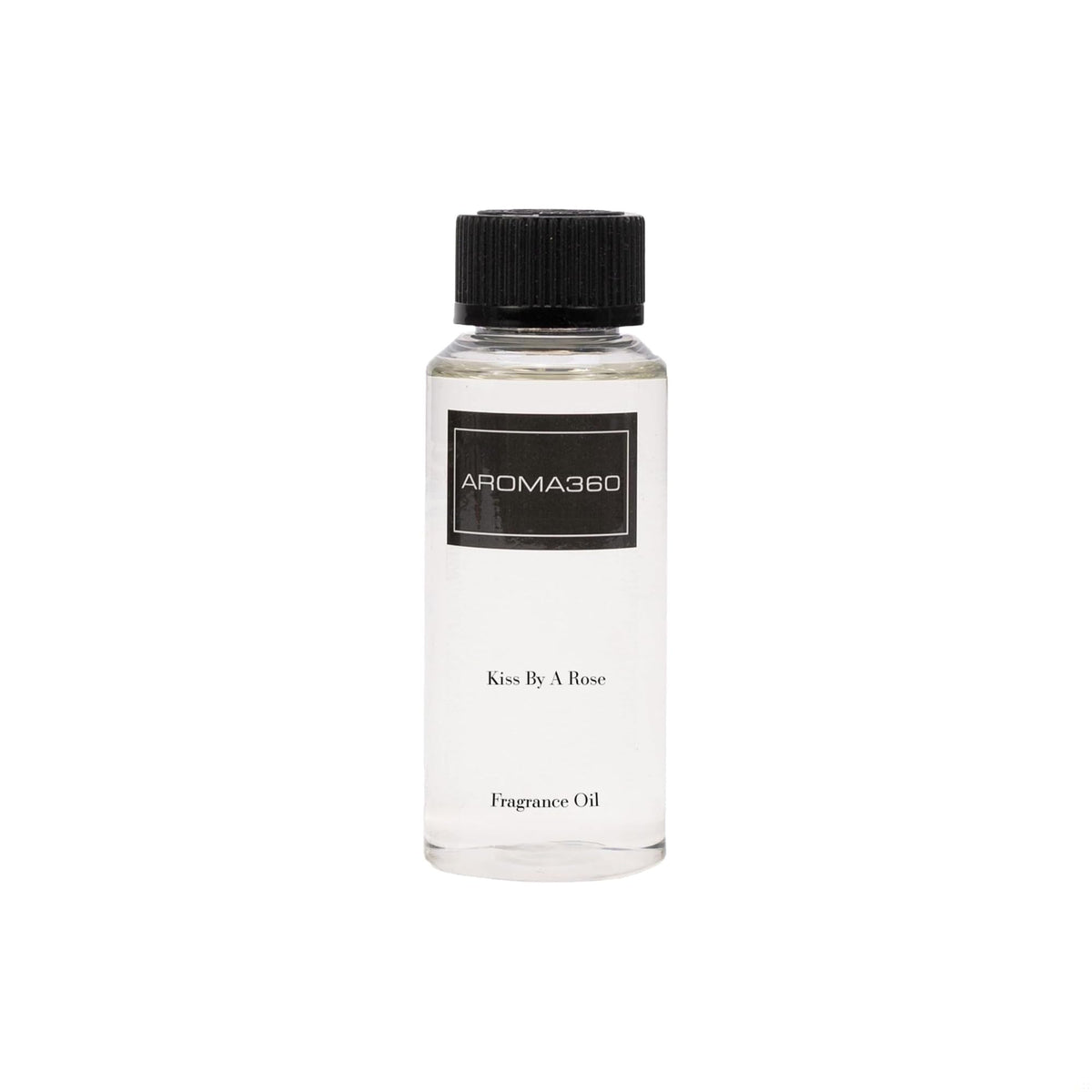 Aroma360 Kiss by a Rose 120ml bottle enhances room ambiance with a luxurious fragrance for diffusers.