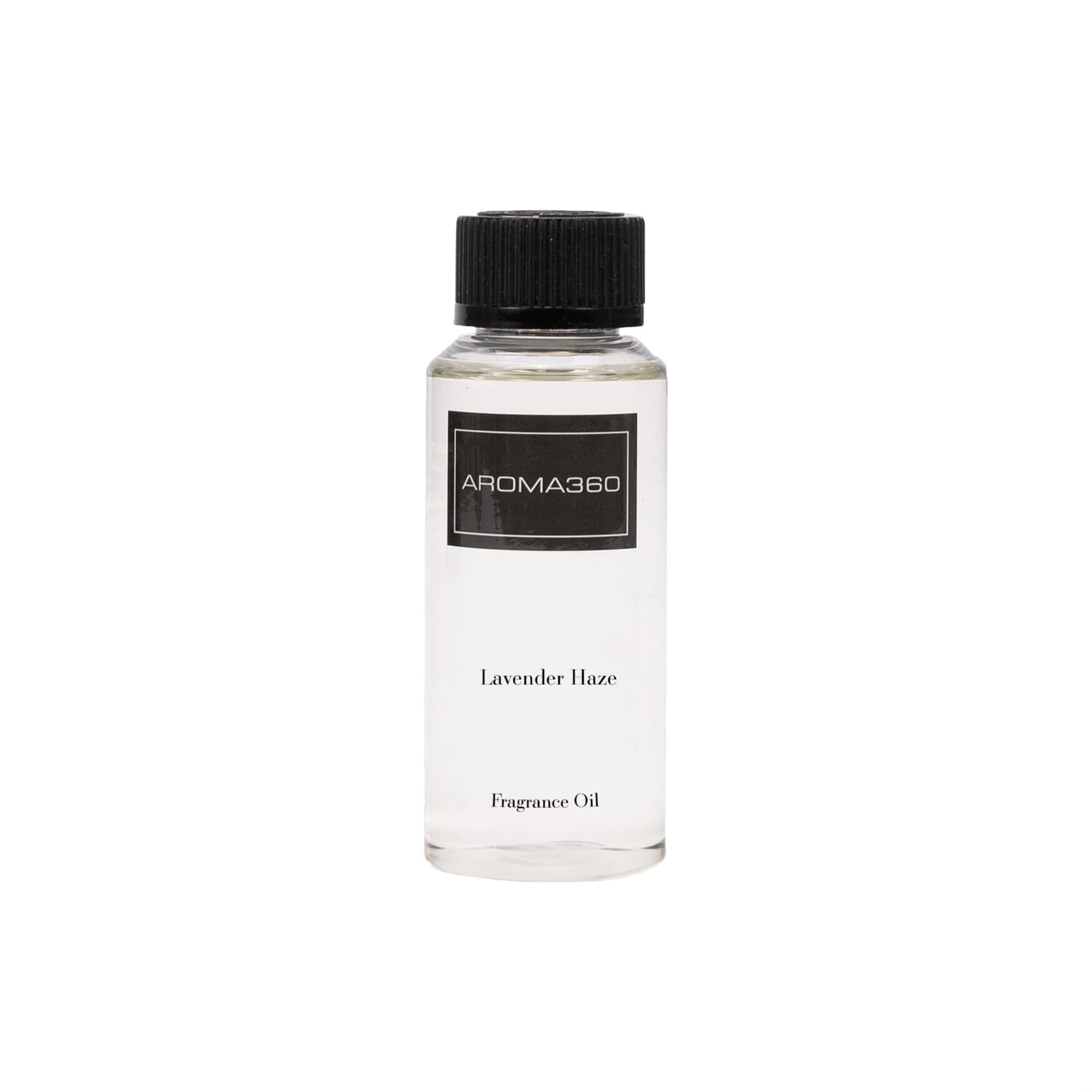 Aroma360 Lavender Haze bottle front view, ideal for ambient relaxation and diffuser use.