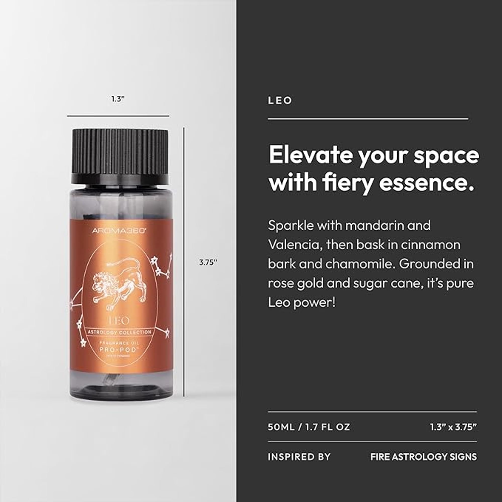 Aroma360 Leo Pro-Pod Oil Cinnamon Bark profile for warm, inviting living spaces