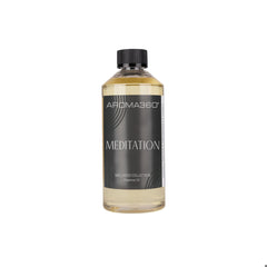 Aroma360 Meditation Fragrance Oil Blend 500ml bottle for calm, inviting diffusers.