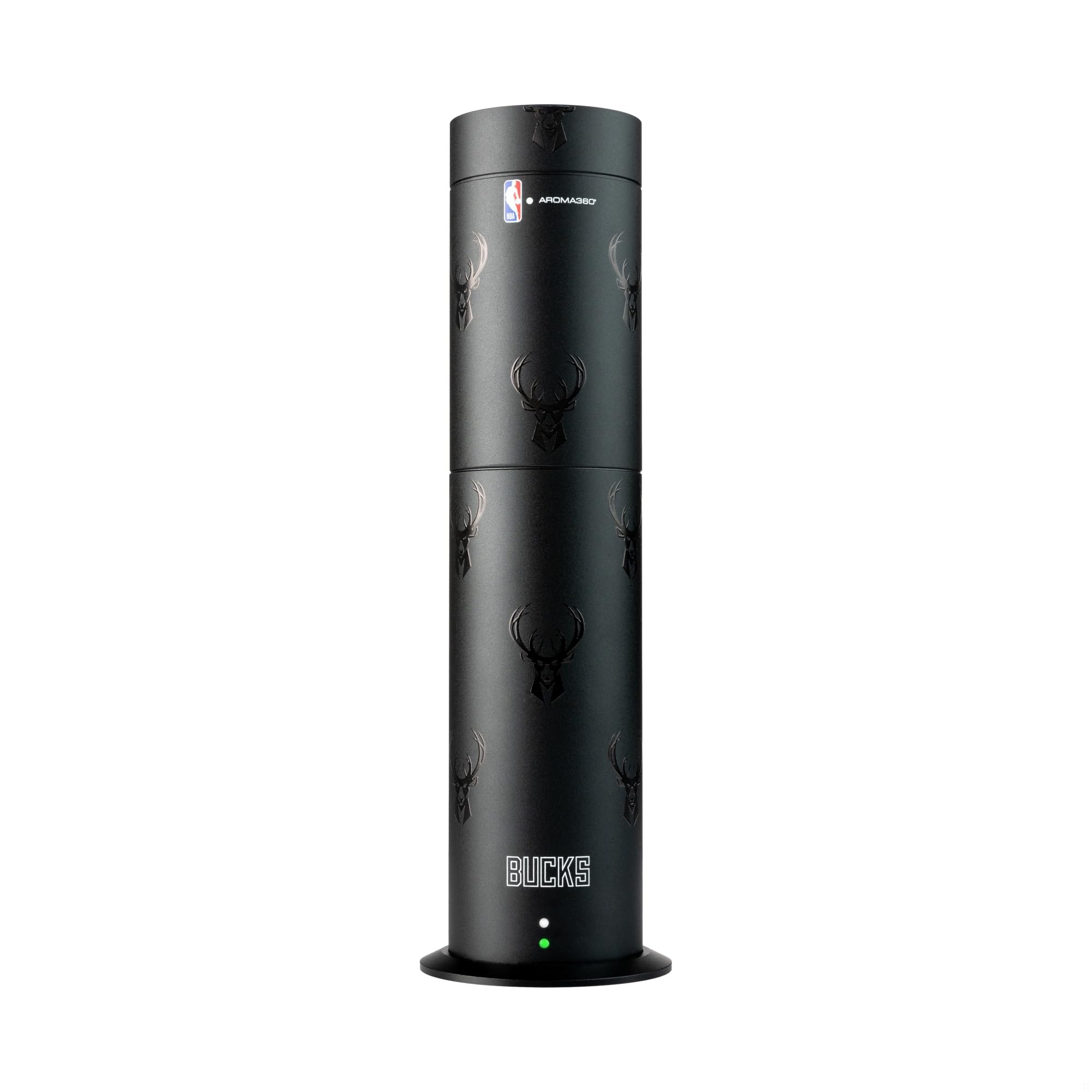 Aroma360 Milwaukee Bucks diffuser logo on display for room ambiance and clean scenting
