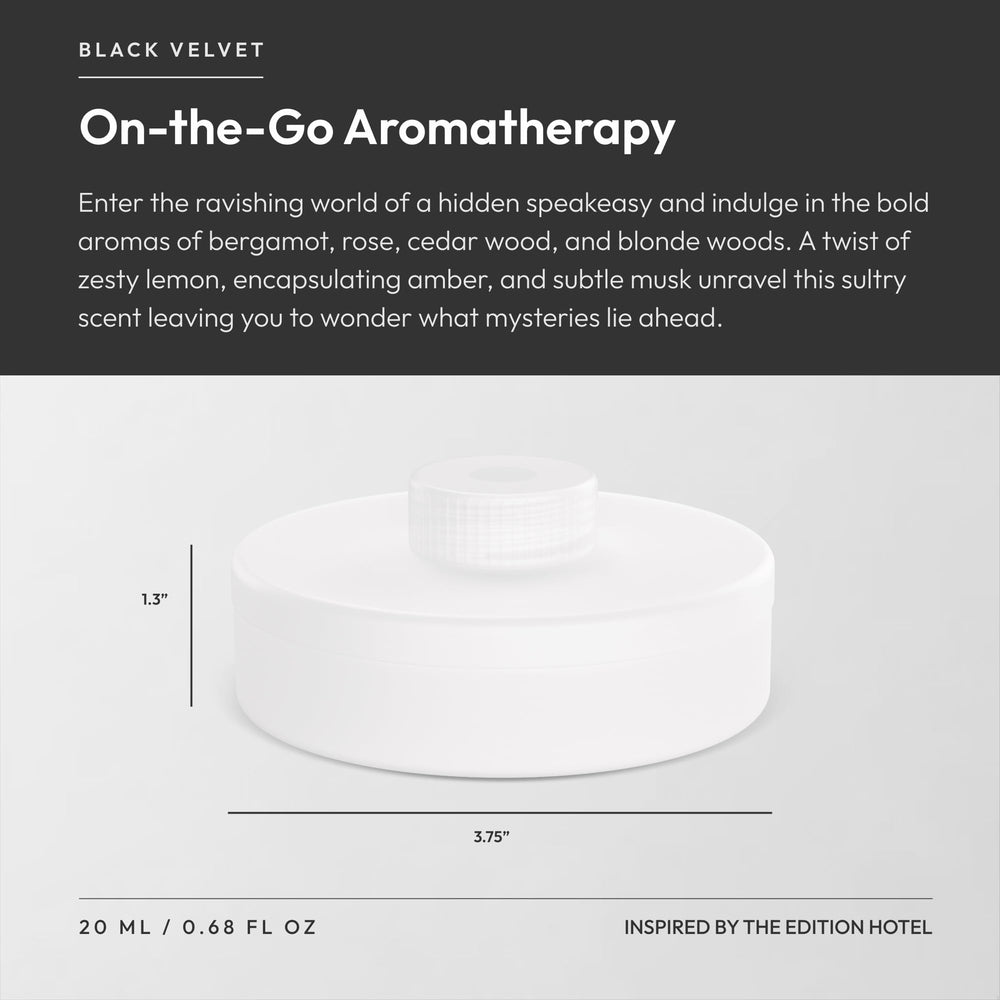 Aroma360 Black Fig diffuser close-up emphasizing bold notes for a refined mood.