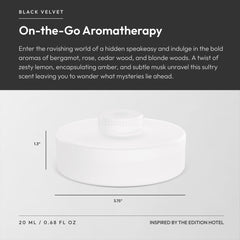 Aroma360 Black Fig diffuser close-up emphasizing bold notes for a refined mood.