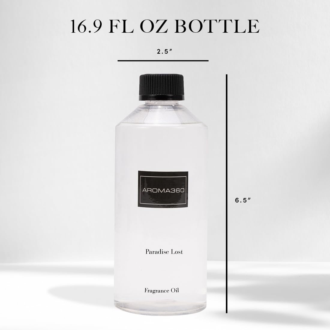 Aroma360 Paradise Lost diffuser bottle profile showing elegant packaging for diffuser use