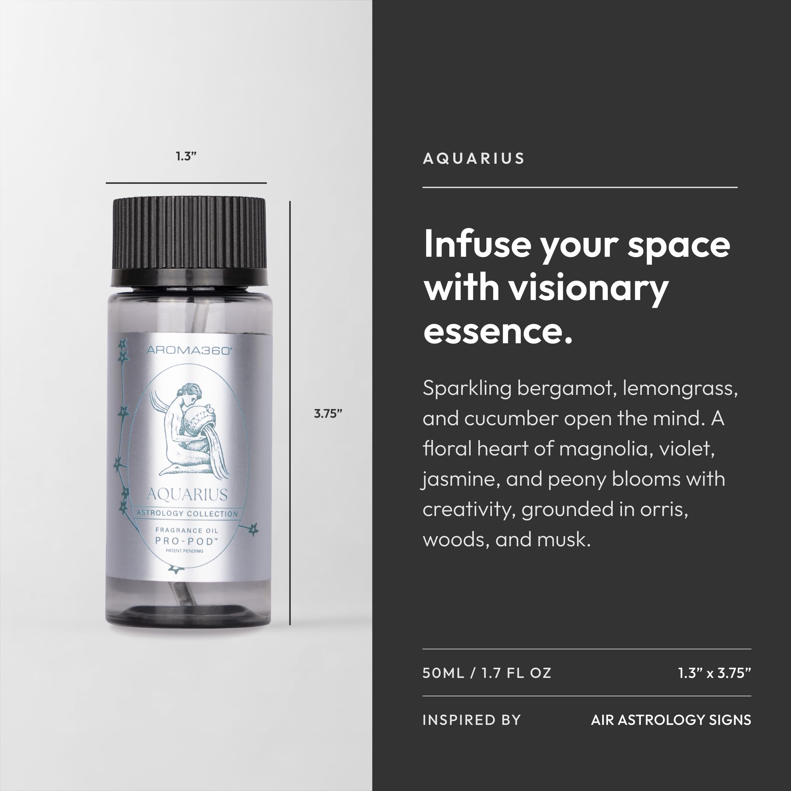 Aroma360 Pro Pod Aquarius amber close-up adding depth to any room.