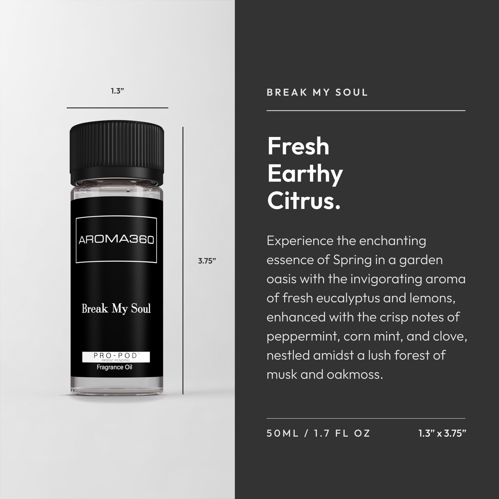 Aroma360 Pro Pod oakmoss bottle for refined ambiance