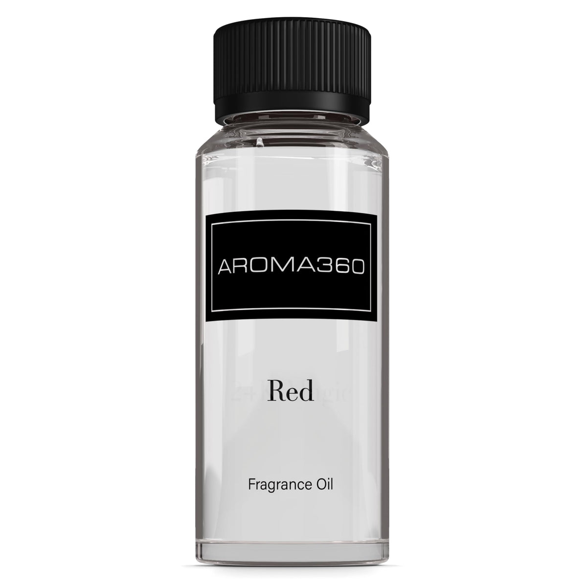 Aroma360 Red Diffuser Oil bottle pour releasing ruby grapefruit notes in a cozy living room.