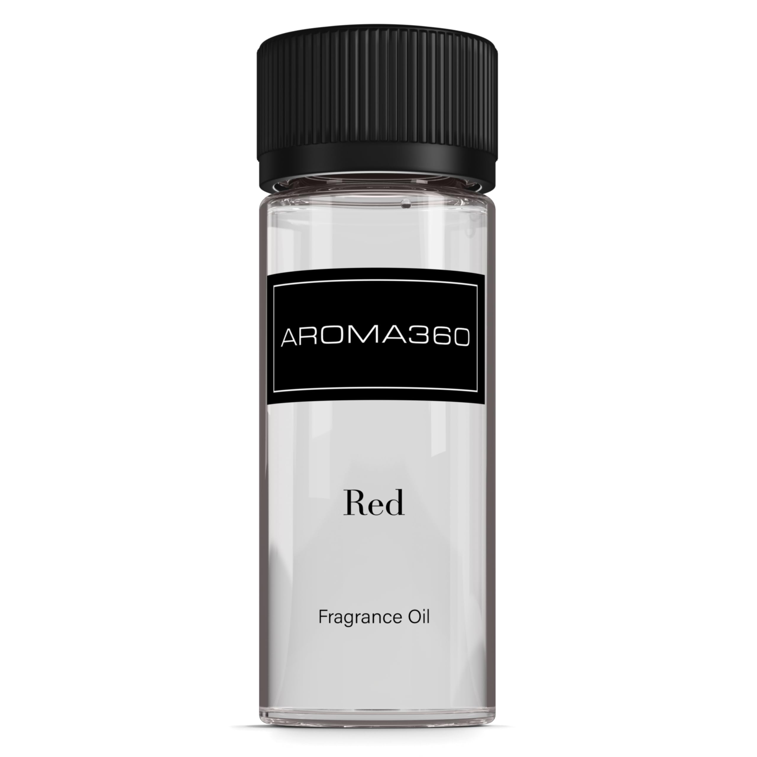 Aroma360 Red Diffuser Oil bottle adds luxury fragrance to refined spaces.