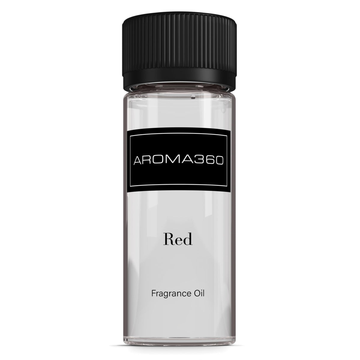 Aroma360 Red Diffuser Oil bottle adds luxury fragrance to refined spaces.