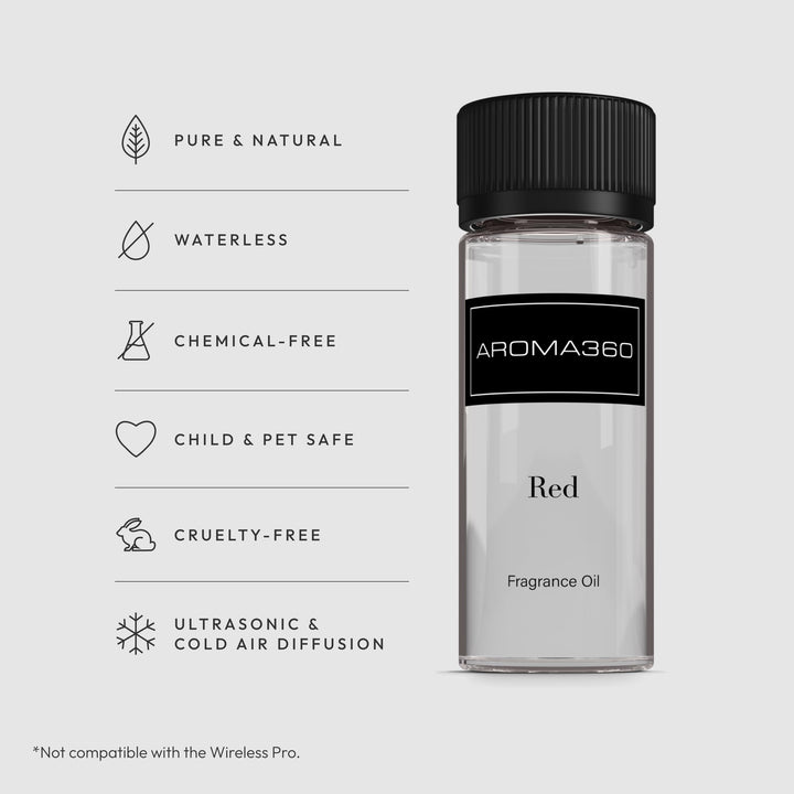 Aroma360 Red Diffuser Oil reeds setup for continuous diffusion.
