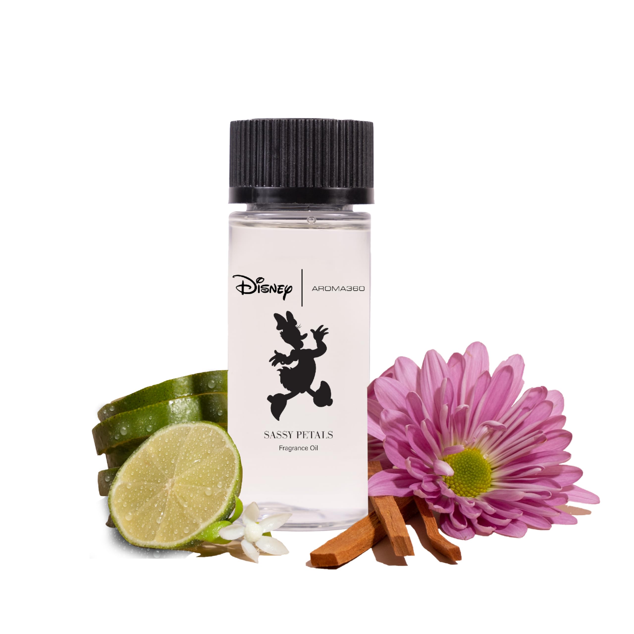 Aroma360 Sassy Petals note chart visualizing bergamot, jasmine, amber layers
