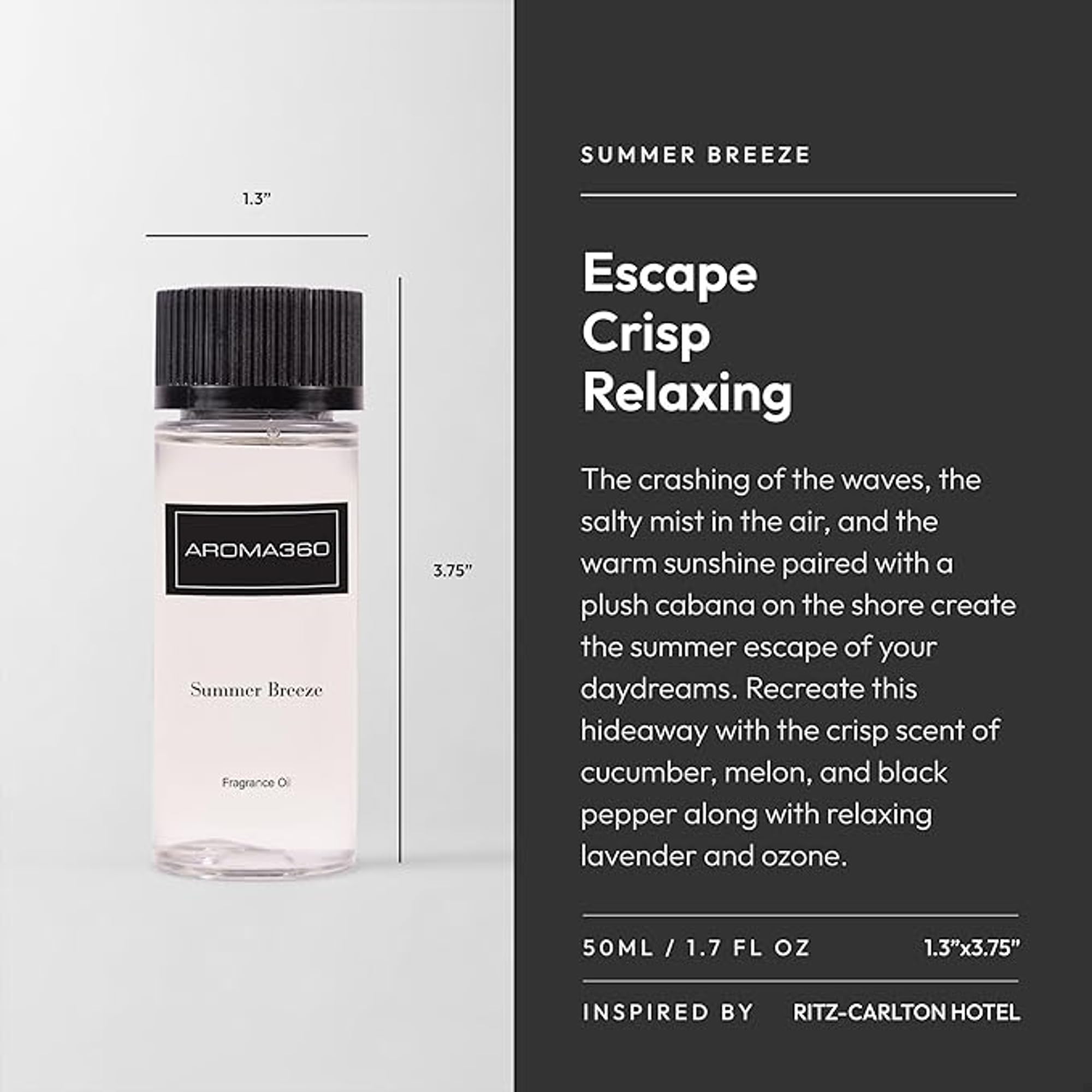 Aroma360 Summer Breeze diffuser in use creating calm spaces with hotel-inspired elegance