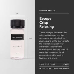 Aroma360 Summer Breeze diffuser in use creating calm spaces with hotel-inspired elegance