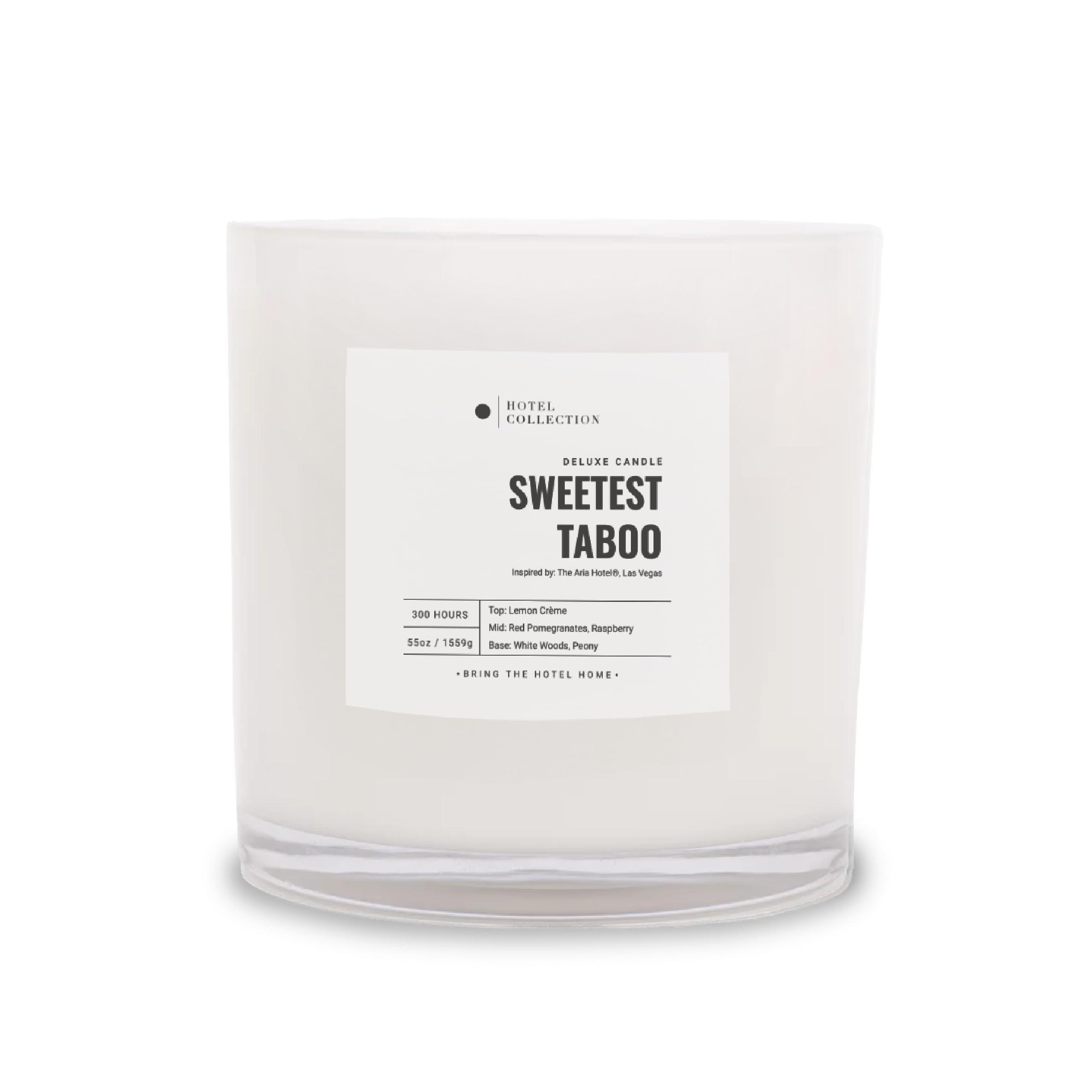 Aroma360 Sweetest Taboo Deluxe candle front view for luxurious home ambiance