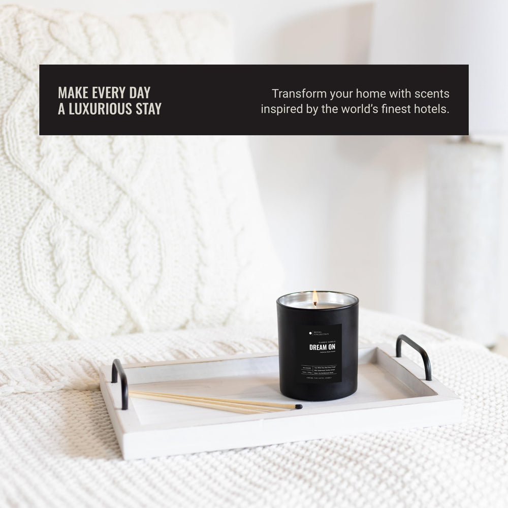 Aroma360 Sweetest Taboo Deluxe candle hotel-inspired packaging for elegant display