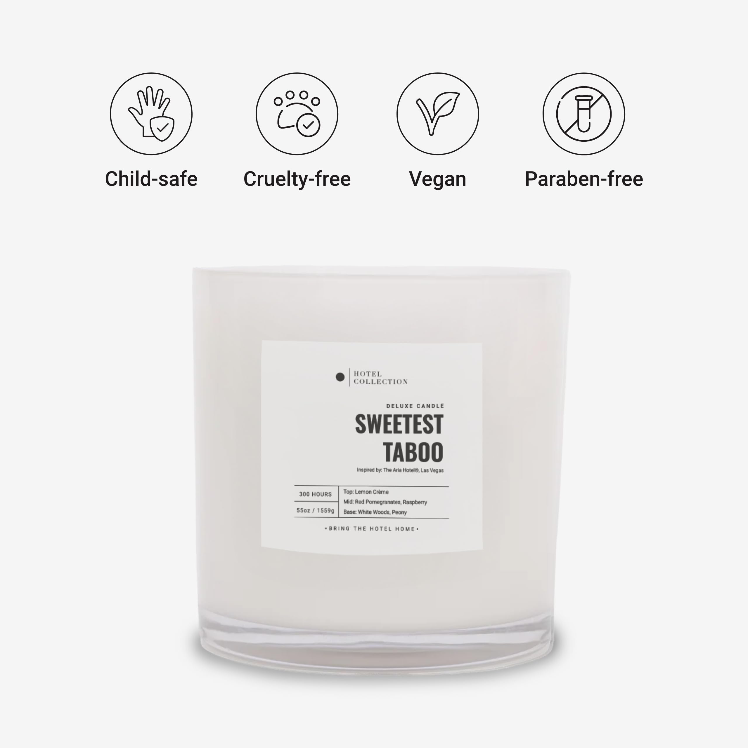 Aroma360 Sweetest Taboo Deluxe candle wax closeup showing creamy texture for rich scent