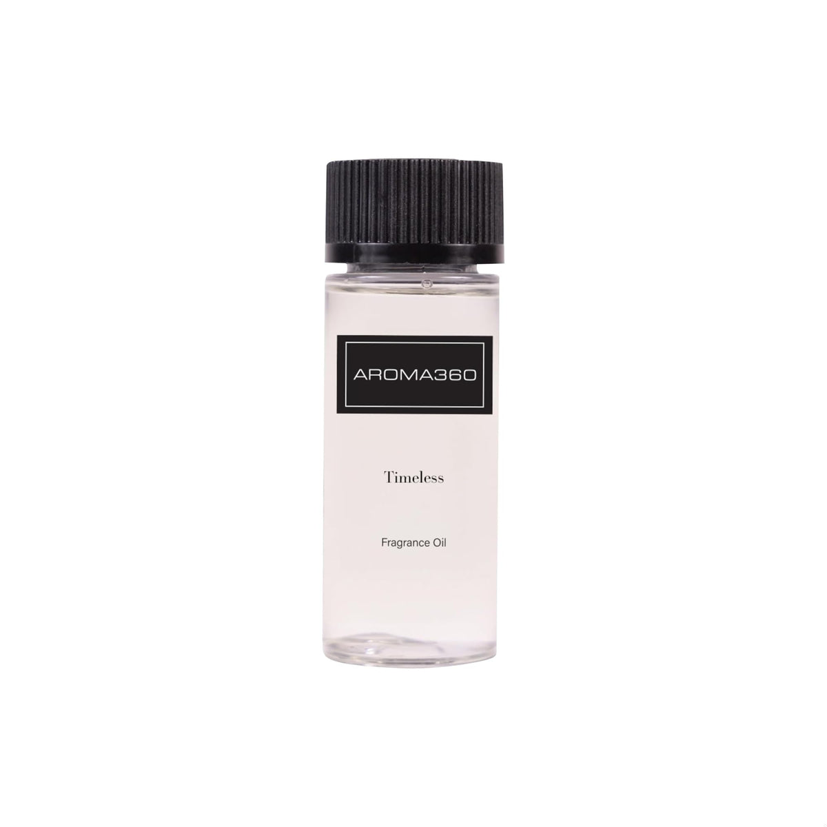 Aroma360 Timeless 50mL bottle pour highlights pink peony notes for a serene ambiance