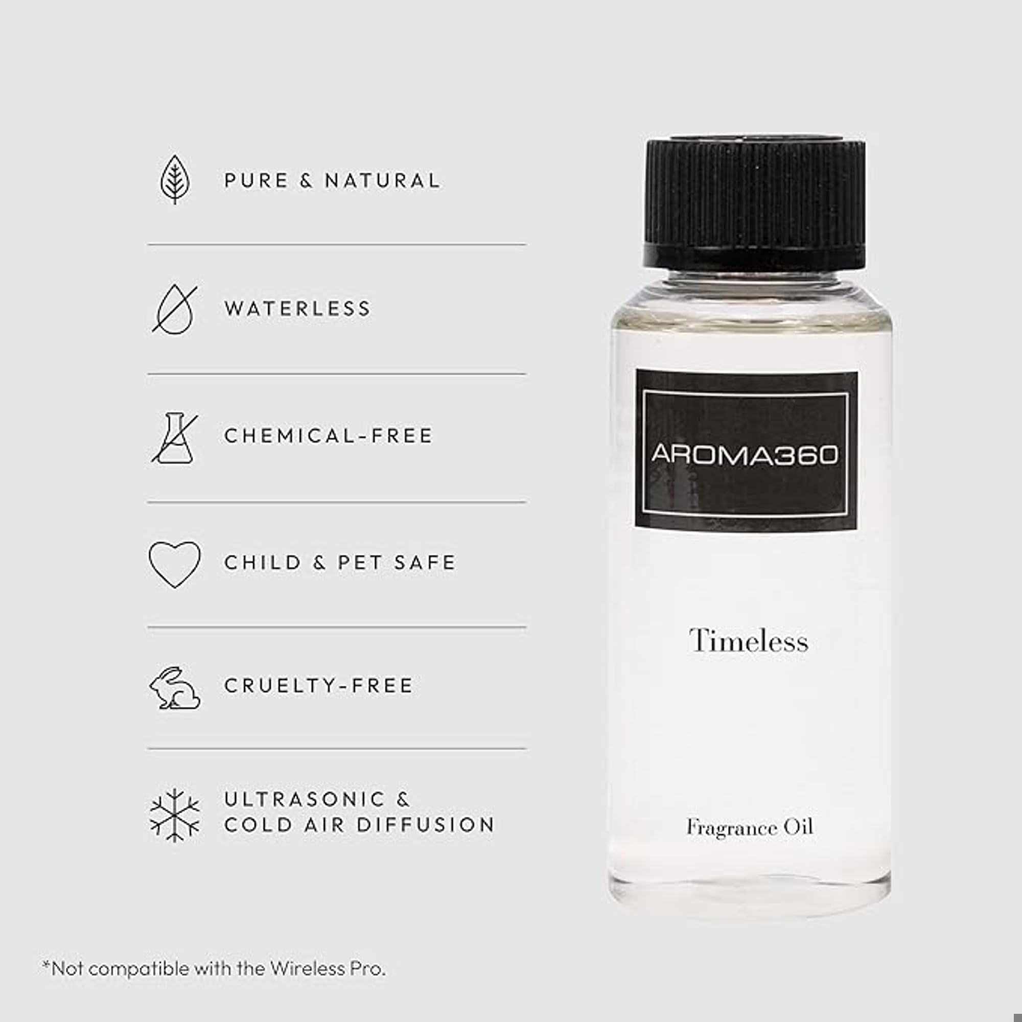 Aroma360 Timeless pink peony notes offer a delicate, inviting scent for living spaces.