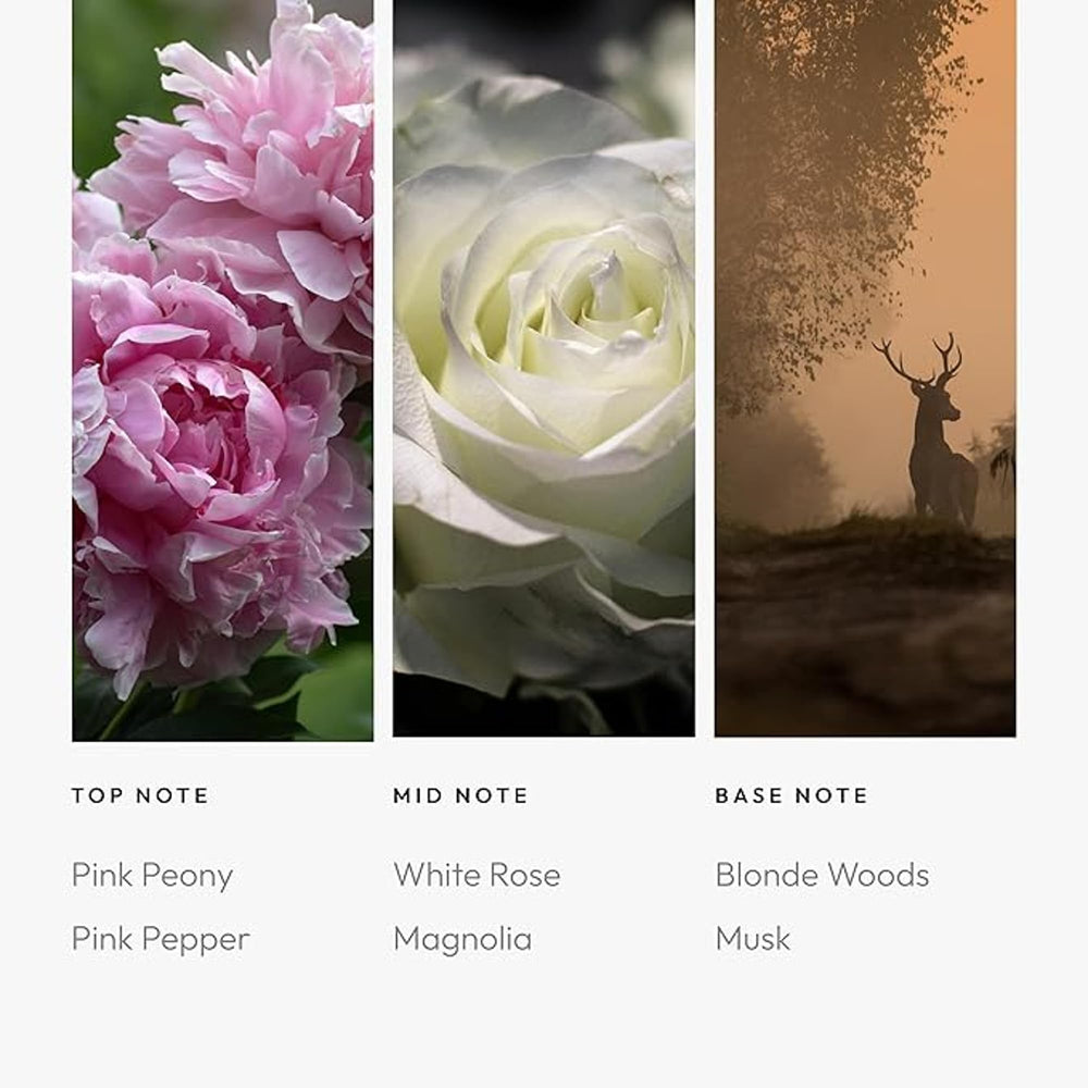 Aroma360 Timeless white rose magnolia blend creates a soft floral mood in bedrooms.
