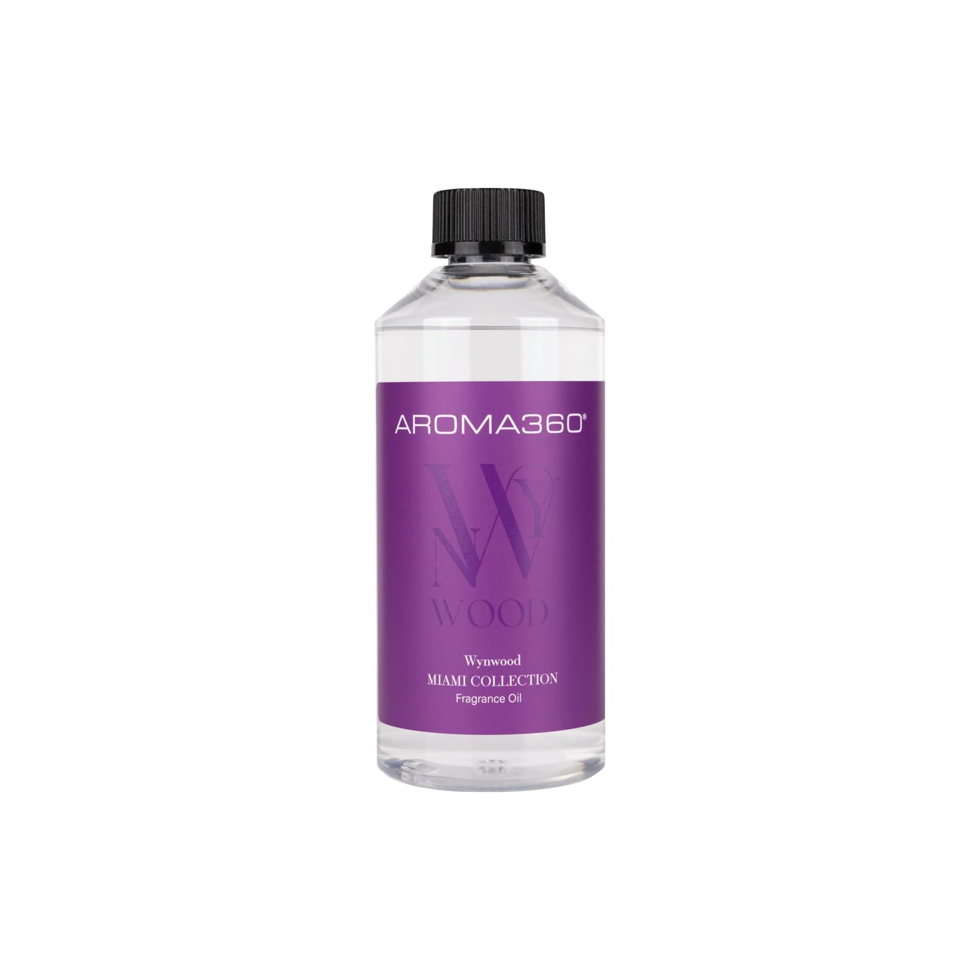 Aroma360 Wynwood fragrance oil blend for diffuser with pink grapefruit, armoise, and white patchouli—uplifting ambiance