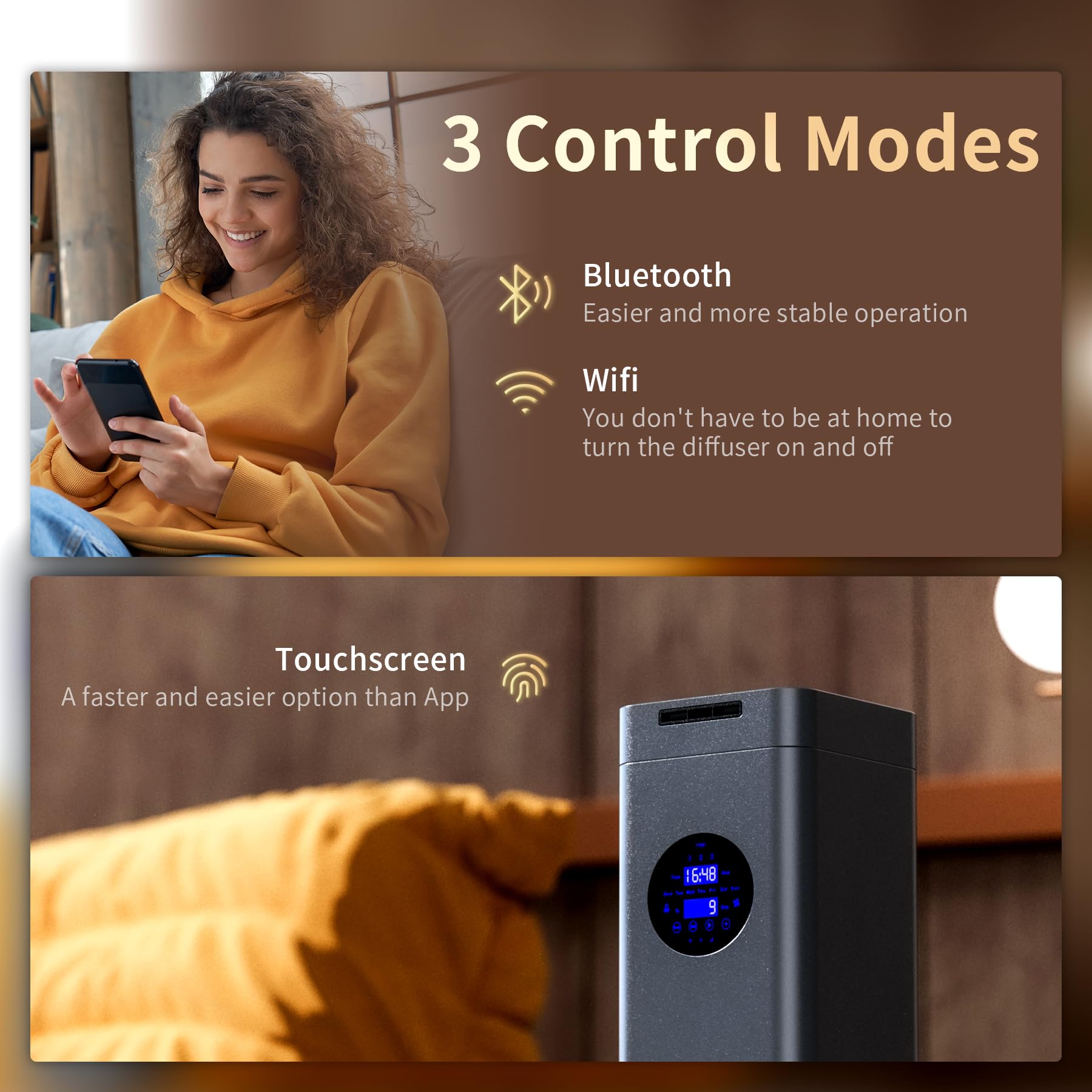 Aromadd 1500ml Scent Air Machine covers up to 4000 sq ft for hotels, offices, and studios.