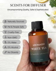 Aromadd diffuser oil in a living room scene delivering layered fragrance in daily spaces