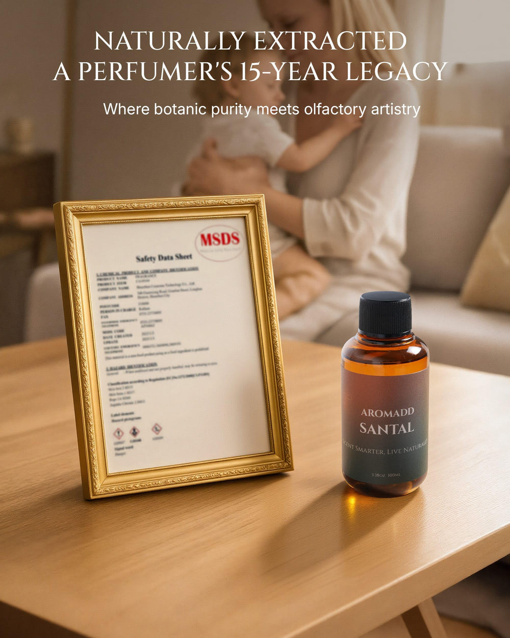 In-room ambience with diffuser oil enhances inviting living spaces.